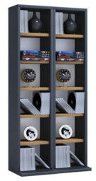 Vcm Wood Cd Dvd Stand Shelf Cabinet Milano - thumbnail 1
