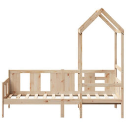 Berkfield Day Bed With Roof Without Mattress 80X200 Cm Solid Wood - thumbnail 4