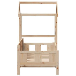 Berkfield Day Bed With Roof Without Mattress 80X200 Cm Solid Wood - thumbnail 7