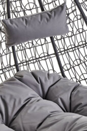 Orsina Double Black Hanging Chair With Round Base, Spacious Seating Hanging Chair, Easy To Clean Swing Chair - thumbnail 4