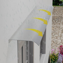 Thehotsale Window Awning Door Canopy Modern Pet Material Front Door Canopy Window Door Cover For Rain Snow Protection 200 X 50 Cm - thumbnail 3