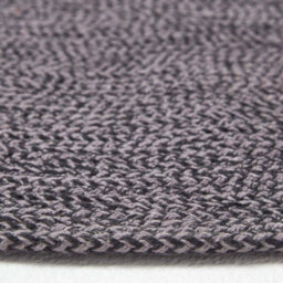 Homescapes Grey And Black Handmade Woven Braided Rug, 120 Cm Round - thumbnail 4