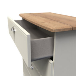 Albert 5 Drawer Chest In Cream Ash & Oak (Ready Assembled) - thumbnail 5