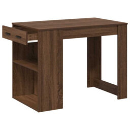 Berkfield Desk With Drawer And Shelf Brown Oak 102X62X77.5 Cm Engineered Wood - thumbnail 5