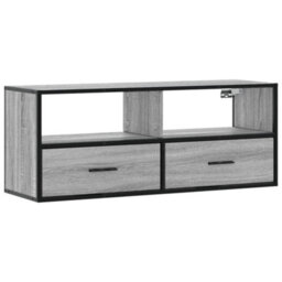 Berkfield Industrial Tv Cabinet Grey Sonoma 100X31X39.5 Cm Engineered Wood And Metal - thumbnail 1