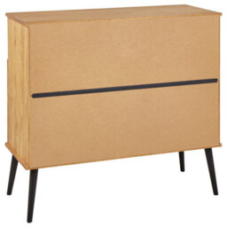 Wyld And Coco Everpine Modern Chest Of Drawers In Light Pine, 4 Drawers, W100 X D45 X H91Cm - thumbnail 5