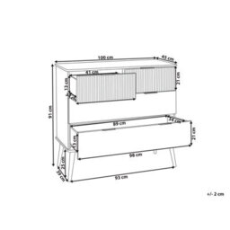 Wyld And Coco Everpine Modern Chest Of Drawers In Light Pine, 4 Drawers, W100 X D45 X H91Cm - thumbnail 4