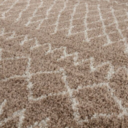 The Rugs Moroccan Shaggy Rugs And Runners Soft Fluffy Tribal Design High Pile Beige And Ivory Living Room Kitchen Hallway 920 - thumbnail 3