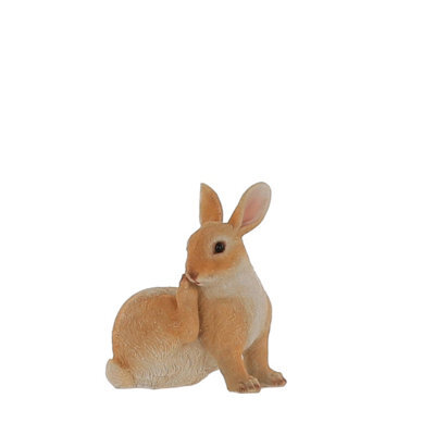 Terrastyle Brown Resin Rabbit Garden Ornament (H)22Cm (W)12.5Cm