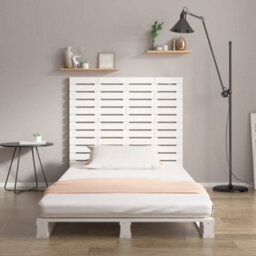 Berkfield Wall Headboard White 106X3X91.5 Cm Solid Wood Pine - thumbnail 3