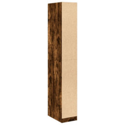 Berkfield Wardrobe Smoked Oak 30X50X200 Cm Engineered Wood - thumbnail 6