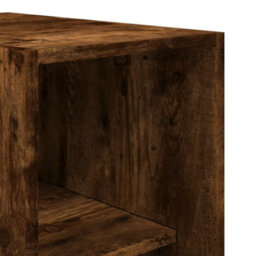 Berkfield Wardrobe Smoked Oak 30X50X200 Cm Engineered Wood - thumbnail 7