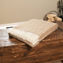 Native Natural Diamond Pattern 100% Wool Blanket - thumbnail 2