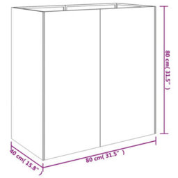 Berkfield Planter 80X40X80 Cm Corten Steel - thumbnail 6