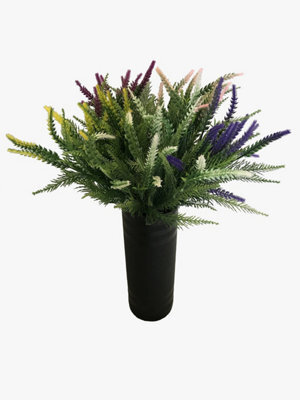 Best Artificial 34Cm Yellow Premium Lavender Flower Spray For Display Planter - image 1