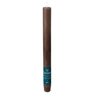 Spaas Rustic Unscented Dinner Candle 25Cm - Dark Brown - image 1