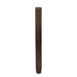Spaas Rustic Unscented Dinner Candle 25Cm - Dark Brown - thumbnail 2