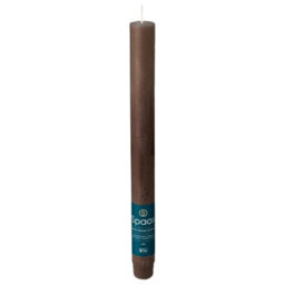 Spaas Rustic Unscented Dinner Candle 25Cm - Dark Brown - thumbnail 1