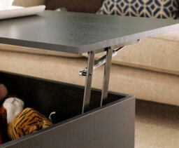 Home Source Bruges 2 Drawer Lift Up Coffee Table Black - thumbnail 5