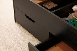 Home Source Bruges 2 Drawer Lift Up Coffee Table Black - thumbnail 4