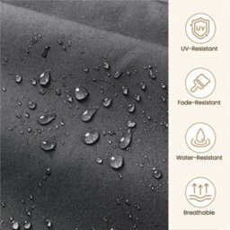 Yaheetech Dark Grey 2M L Manual Retractable Awning With Adjustable Awning Angle And Height - thumbnail 6