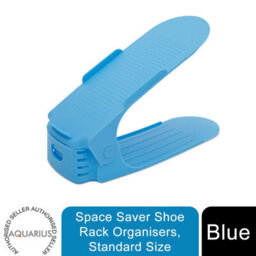 Haven Space Saver Shoe Rack Organiser Standard Size Easy To Clean & Sturdy, Blue - thumbnail 1