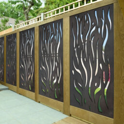 Mirroroutlet Amarelle Extra Large Metal Flame Decorative Garden Screen Mirror 180Cm X 90Cm - thumbnail 6
