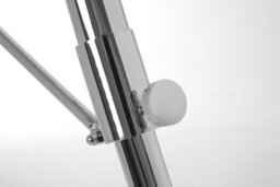 Orsina Matt Black Floor Lamp With Adjustable Tripod Legs, Standing Lamp With Chrome Screws, Tall Floor Light - thumbnail 2
