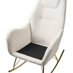 Beliani Rocking Chair Gulsele Boucle Off-White - thumbnail 8
