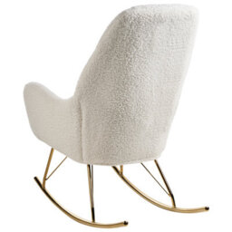 Beliani Rocking Chair Gulsele Boucle Off-White - thumbnail 6