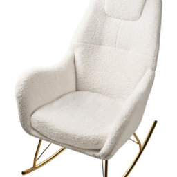 Beliani Rocking Chair Gulsele Boucle Off-White - thumbnail 7