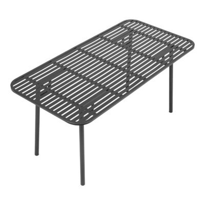 Breeins 160Cm W Rectangular Outdoor Metal Garden Table With Rust Resistant Coating For Outdoor Garden - image 1