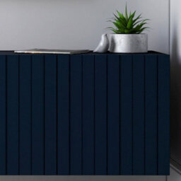 Heze Furniture Elpis Glamour Tv Cabinet Media Unit Extra Long 300 Cm Wall Mounted - Navy Matt - thumbnail 5