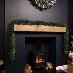 Samuel Alexander 3M X 15Cm Festive 6 Ply Chunky Green Pine Christmas Tinsel Garland Decoration - thumbnail 1