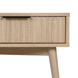 Jakob Oak 90Cm Grooved Coffee Table With Drawer - By Roseland Furniture - thumbnail 6