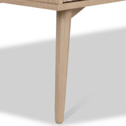 Jakob Oak 90Cm Grooved Coffee Table With Drawer - By Roseland Furniture - thumbnail 8