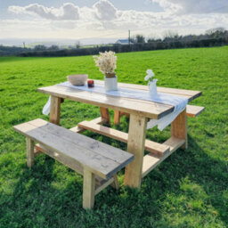 Farmhouse Outdoor Table With Timber Legs (Table Only, 120Cm) - thumbnail 5