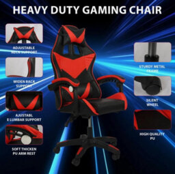 Ergonomic Gaming Chair Gamer Chairs Height-Adjustable Office  Computer Chair - thumbnail 2
