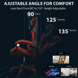 Ergonomic Gaming Chair Gamer Chairs Height-Adjustable Office  Computer Chair - thumbnail 3