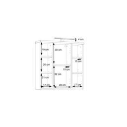 Furniture To Go Veris 3 Door Mirrored Bathroom Cabinet With Integrated Led Lighting - Sonoma Oak And White Gloss - thumbnail 8
