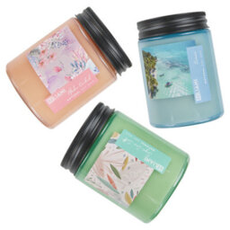 Beliani Set Of 3 Scented Candles Fruity Bloom Soy Wax Fresh Notes Floral Notes - thumbnail 4