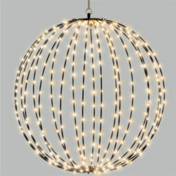 Pegdev - Pdl - Pre Lit Led Sphere 40Cm With 180 Warm White Micro Leds 5M Lead Timer Elegant Black Frame Indoor Outdoor - thumbnail 1