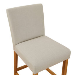 The Furniture Market Monty Natural Linen Fabric Bar Stool Modern Minimalist Design Natural Oak Solid Wood Legs Comfortable Seat Kitchen Counter Stool - thumbnail 6