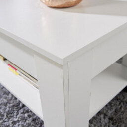 Home Source Orlando Lift Up Undershelf Storage Coffee Table White - thumbnail 3
