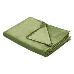 Beliani Weighted Blanket Cover 800 Rhea 120 X 180 Cm Dark Green - thumbnail 1