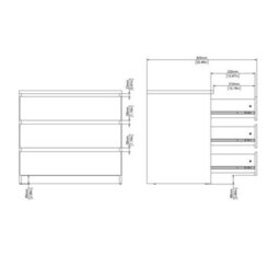 Furniture To Go Naia Chest Of 3 Drawers In Cashmere Jackson Hickory (W) 77 X  (H) 70.1 X (D) 50Cm - thumbnail 9