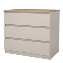 Furniture To Go Naia Chest Of 3 Drawers In Cashmere Jackson Hickory (W) 77 X  (H) 70.1 X (D) 50Cm - thumbnail 4