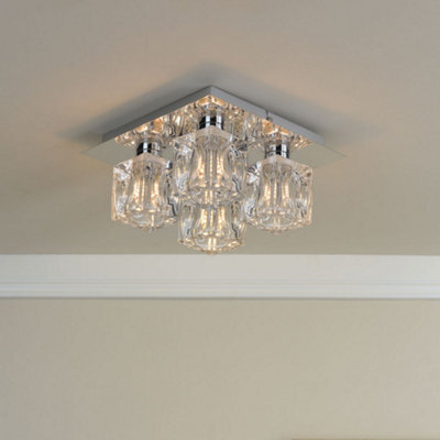 Pagazzi Lighting Pagazzi Coraline 4-Light Polished Chrome Flush Ceiling Light - image 1