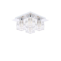 Pagazzi Lighting Pagazzi Coraline 4-Light Polished Chrome Flush Ceiling Light - thumbnail 3