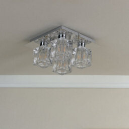 Pagazzi Lighting Pagazzi Coraline 4-Light Polished Chrome Flush Ceiling Light - thumbnail 2